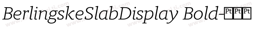 BerlingskeSlabDisplay Bold字体转换